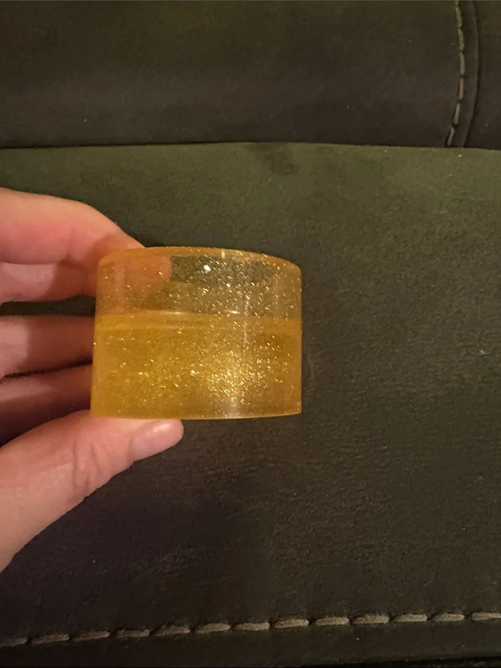 Gold Glitter Resin Tea Light Candle Holder